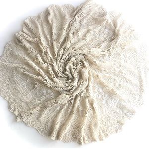 Boho handmade crochet circle 63” diameter fabric